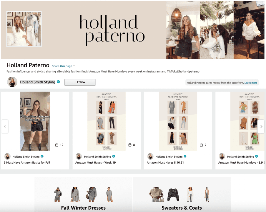 Influencers' favorite  items, from their storefronts